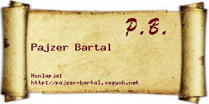 Pajzer Bartal névjegykártya